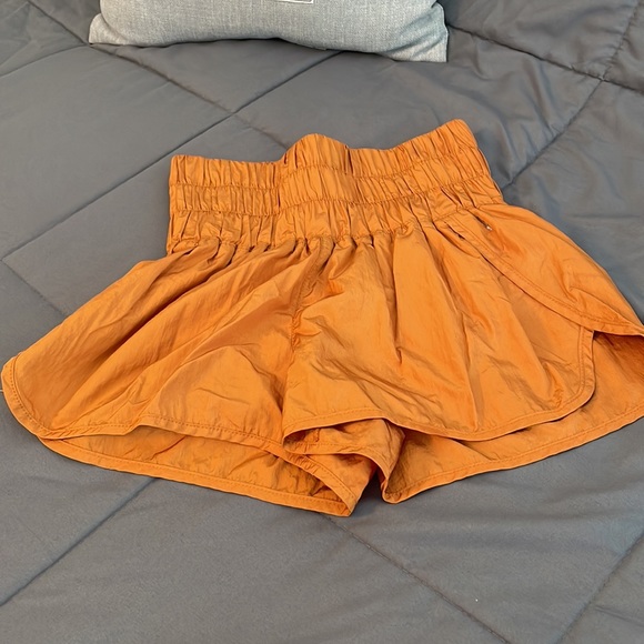 Free People Movement The Way Home Workout Shorts New S Burnt Orange High Rise - Picture 3 of 7